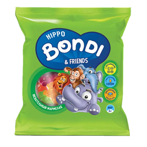 Жевательный мармелад HIPPO BONDI&FRIENDS 30гр